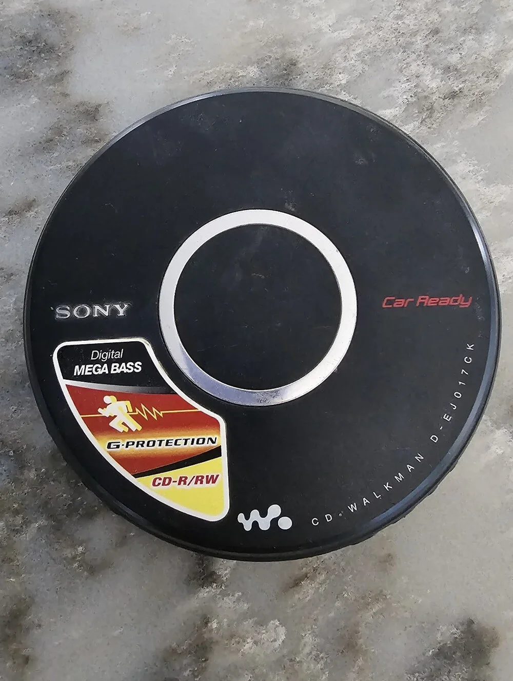 Sony Walkman CD Player D-EJ017CK Black FOR PARTS/REPAIR Doesn’t Read Discs